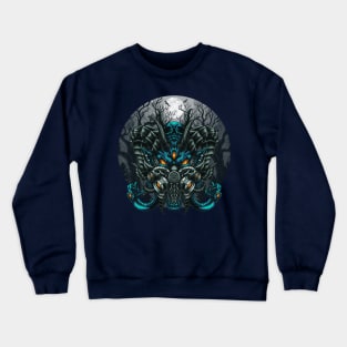 horned night demon Crewneck Sweatshirt